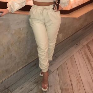 Fashion nova  leather jogger